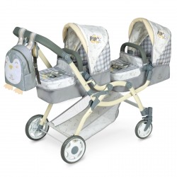Pipo Grosser Doppelpuppenwagen DeCuevas Toys 80347