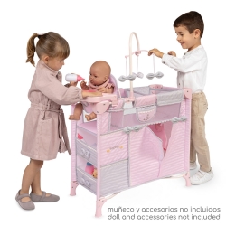 Wickelschrank für Puppen Sophie faltbar mit Zubehör von DeCuevas 53075