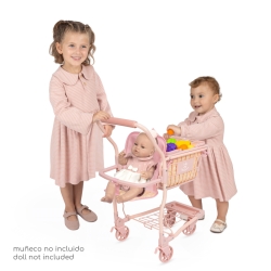 Supermarkt-Einkaufswagen mit Korb und Früchten Honey DeCuevas 52170 | DeCuevas Toys