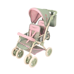 Puppenwagen Zusammenklappbarer Zwillingswagen mit Tasche Botanic DeCuevas 90368